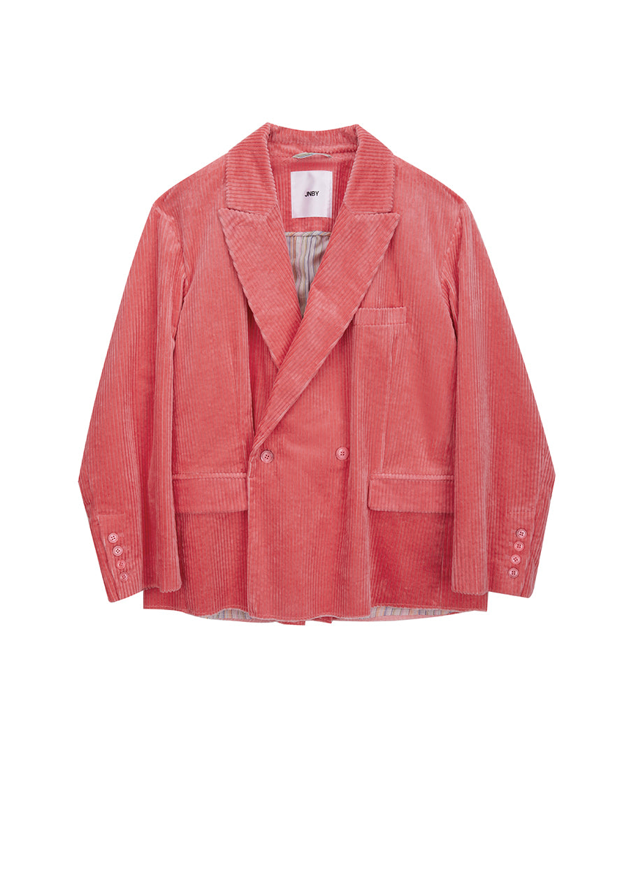 Blazer / JNBY Cotton Plaid Blazer Pink