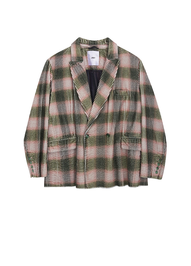 Blazer / JNBY Cotton Plaid Blazer Sundry pink