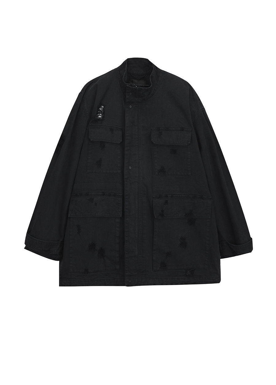 Coat / JNBY Cotton Trench Coat Black