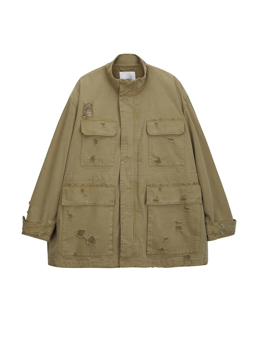 Coat / JNBY Cotton Trench Coat Khaki