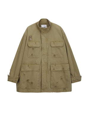 Coat / JNBY Cotton Trench Coat Khaki
