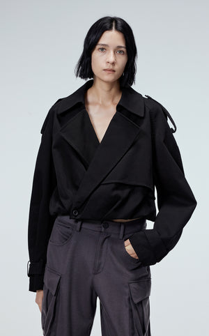 Jacket / JNBY Cotton Loose Fit Jacket Black