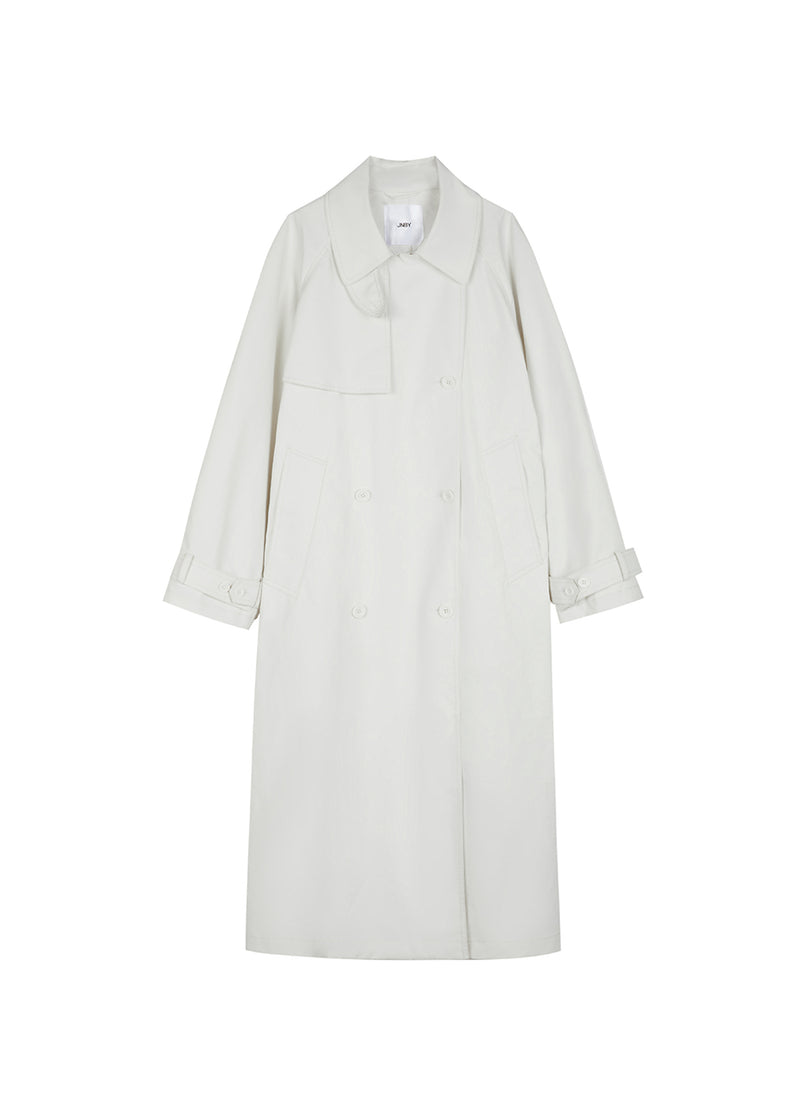 Coat / JNBY Solid Long Trench Coat