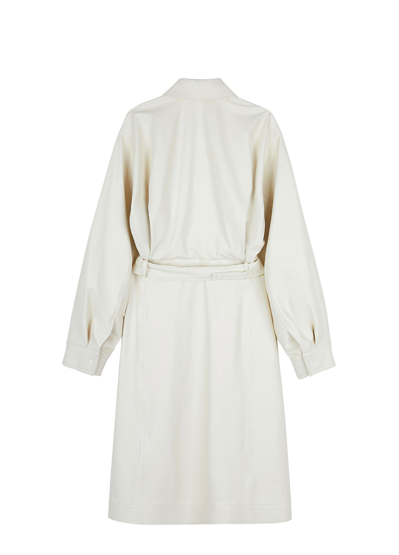Coat / JNBY Polyurethane Leather Long Coat