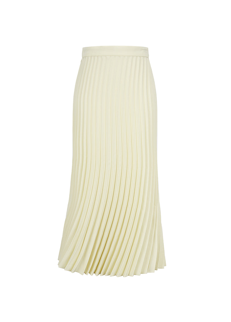 Skirt / JNBY Pleated Midi Skirt Yellow