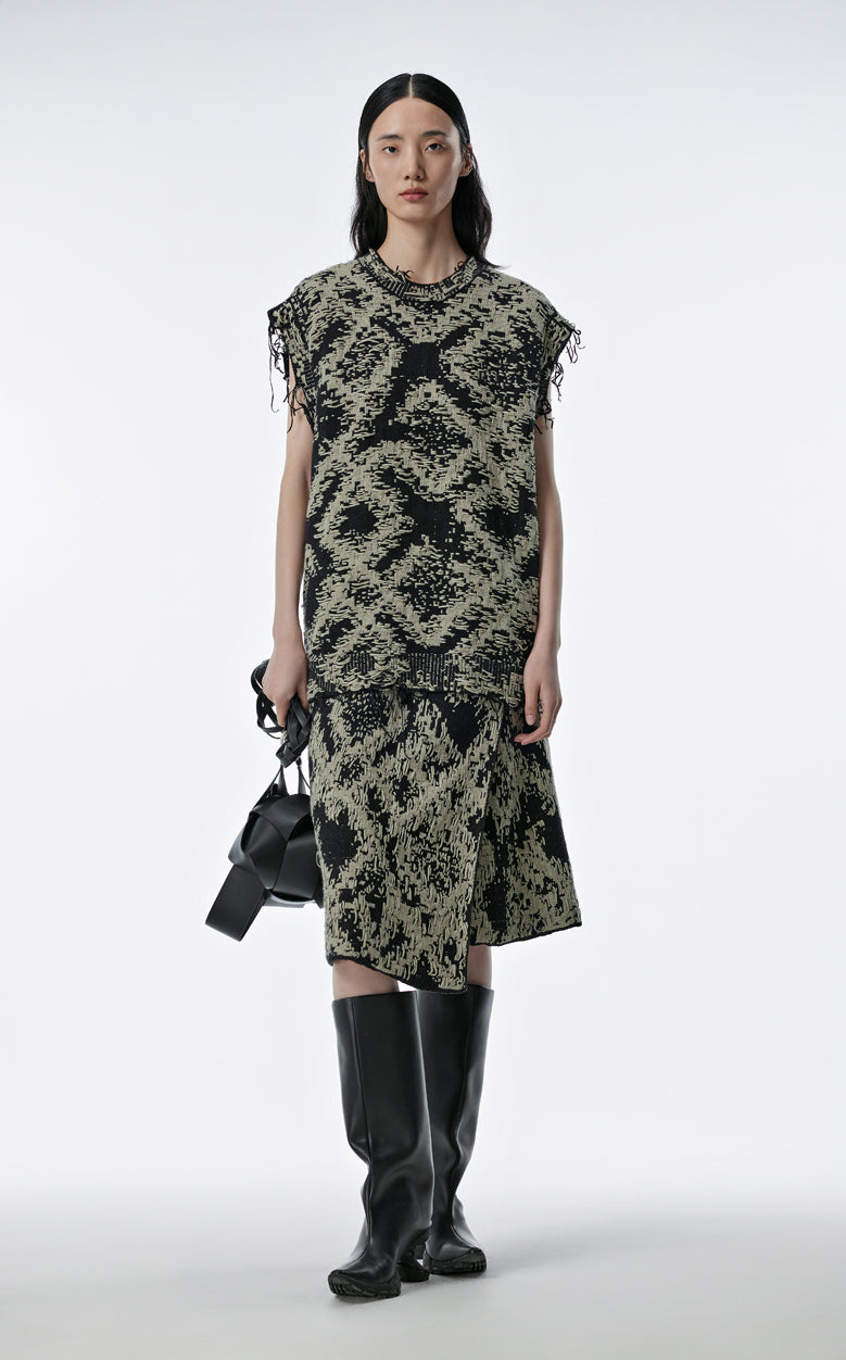 Skirt / JNBY Print Ramie Skirt