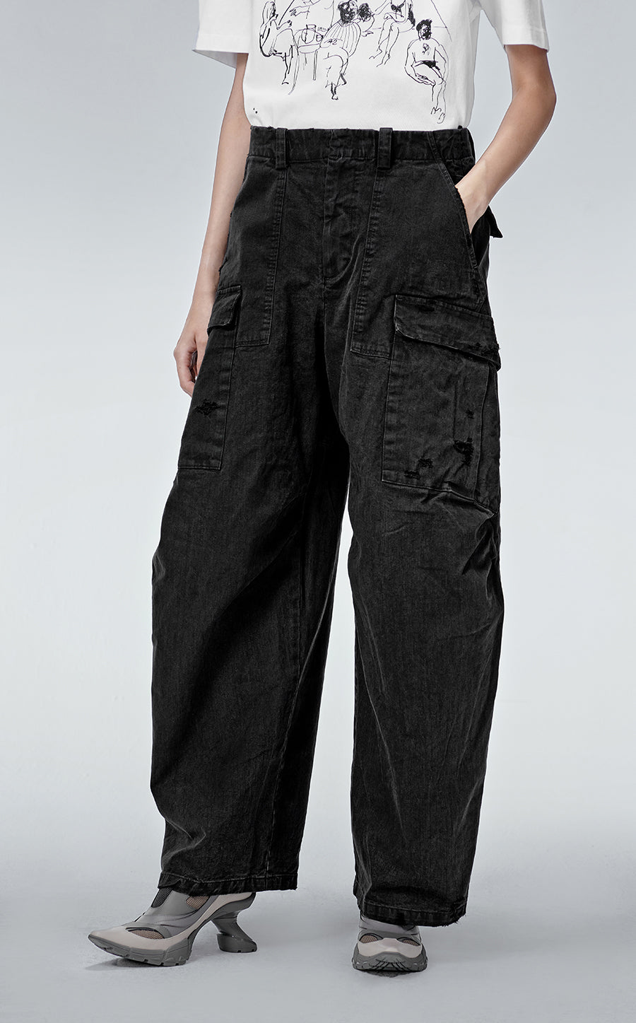Pants / JNBY Cotton Cargo Pants Black