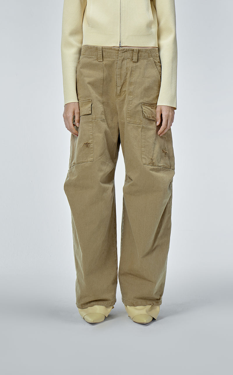 Pants / JNBY Cotton Cargo Pants Khaki