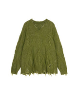 Sweater / JNBY Relaxed V-neck Sweater in Twist Knit