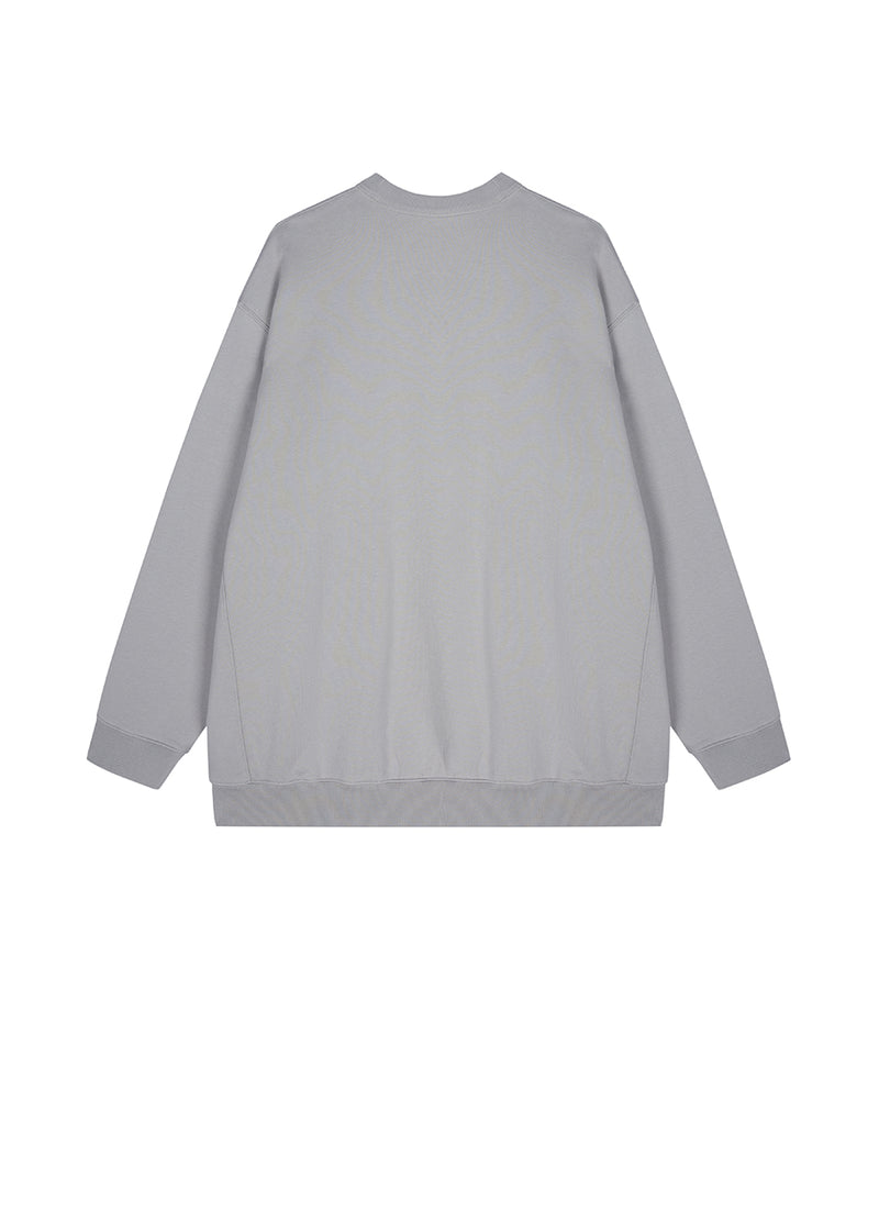 Sweatershirt / Su Embroidery X JNBY Oversized Crewneck Cotton Sweatershirt