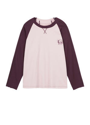 Sweatershirt / JNBY Raglan Sleeve Letter Print Cotton Sweatershirt Pink