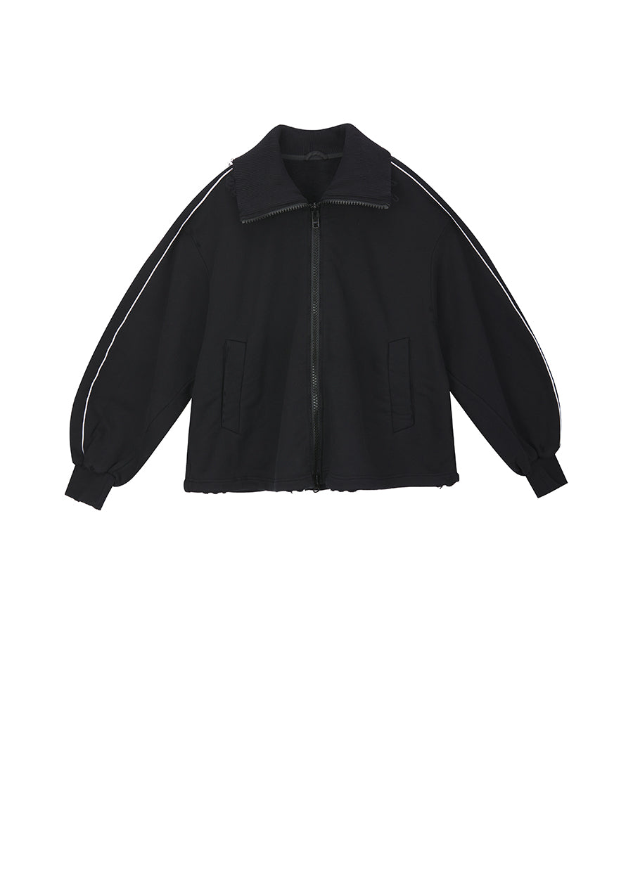 Sweatershirt / JNBY Cotton Zip Sweatershirt Black