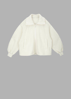Sweatershirt / JNBY Cotton Zip Sweatershirt White