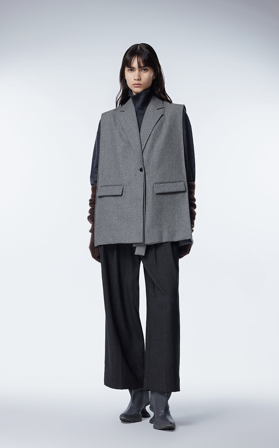 Vest / JNBY Relaxed Wool Blazer Vest Gray