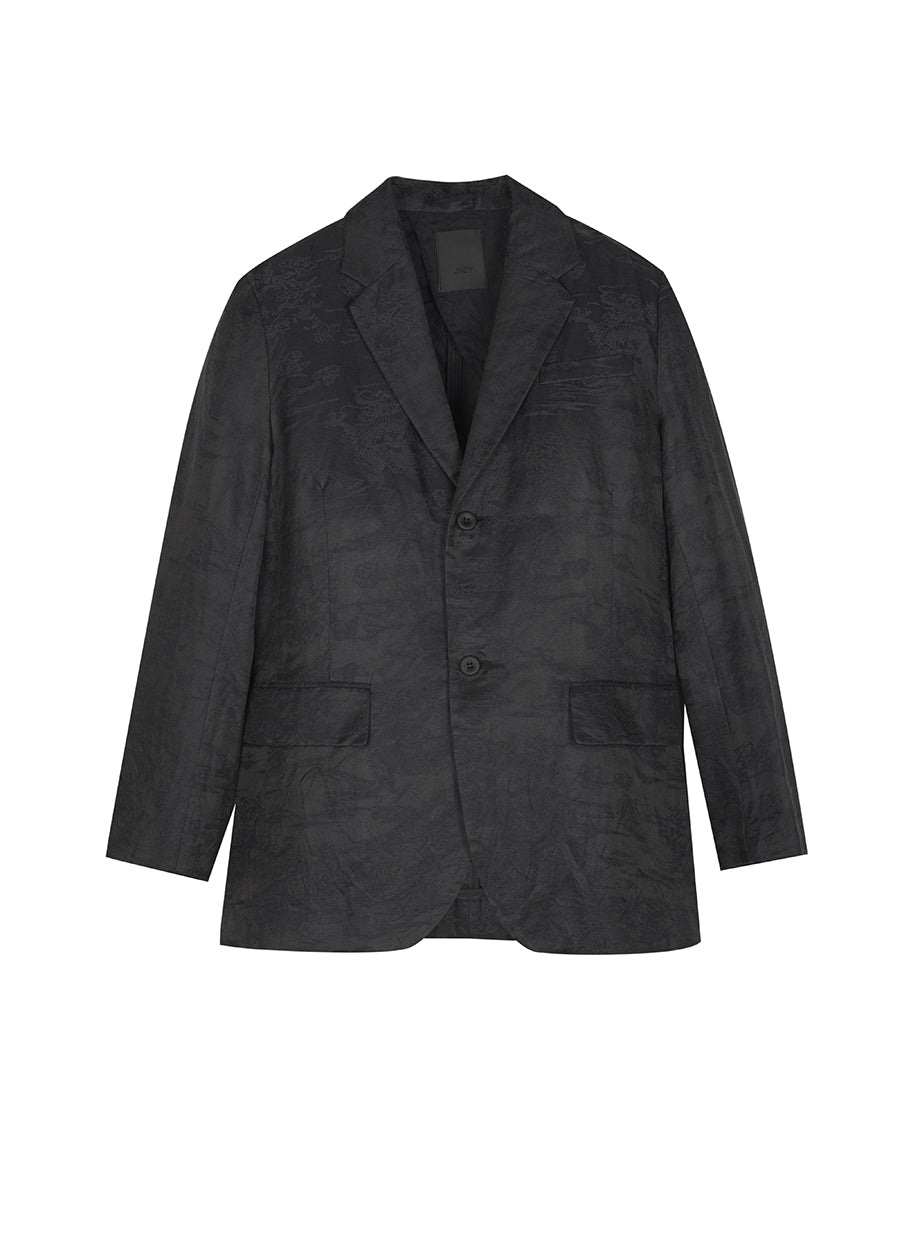 Blazer / JNBY Linen-blend Silk Blazer Black