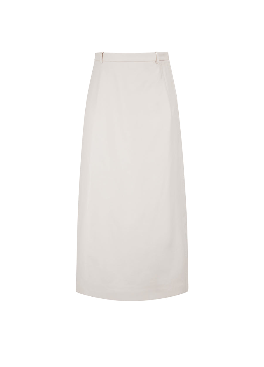 Skirt / JNBY Faux Leather Maxi Skirt White