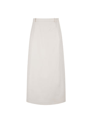 Skirt / JNBY Faux Leather Maxi Skirt White
