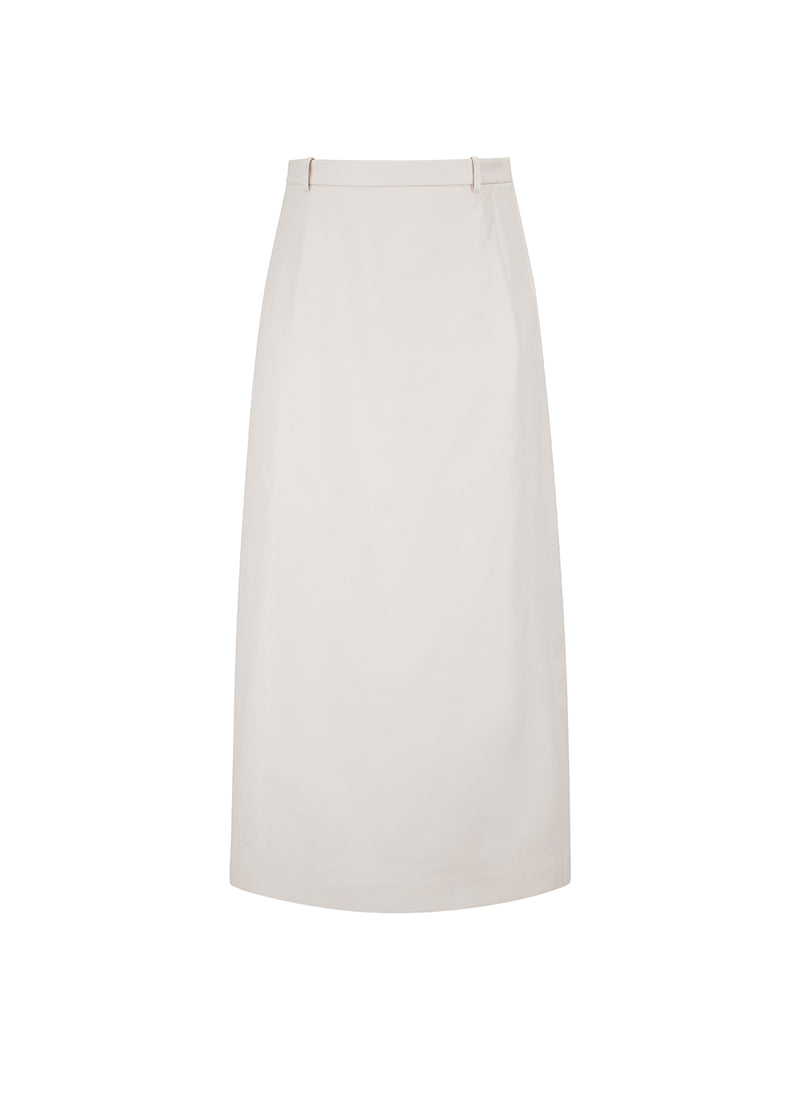 Skirt / JNBY Faux Leather Maxi Skirt White