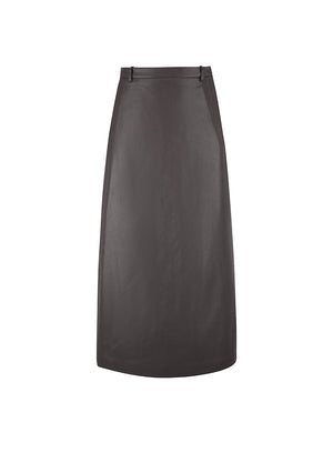 Skirt / JNBY Faux Leather Maxi Skirt Brown