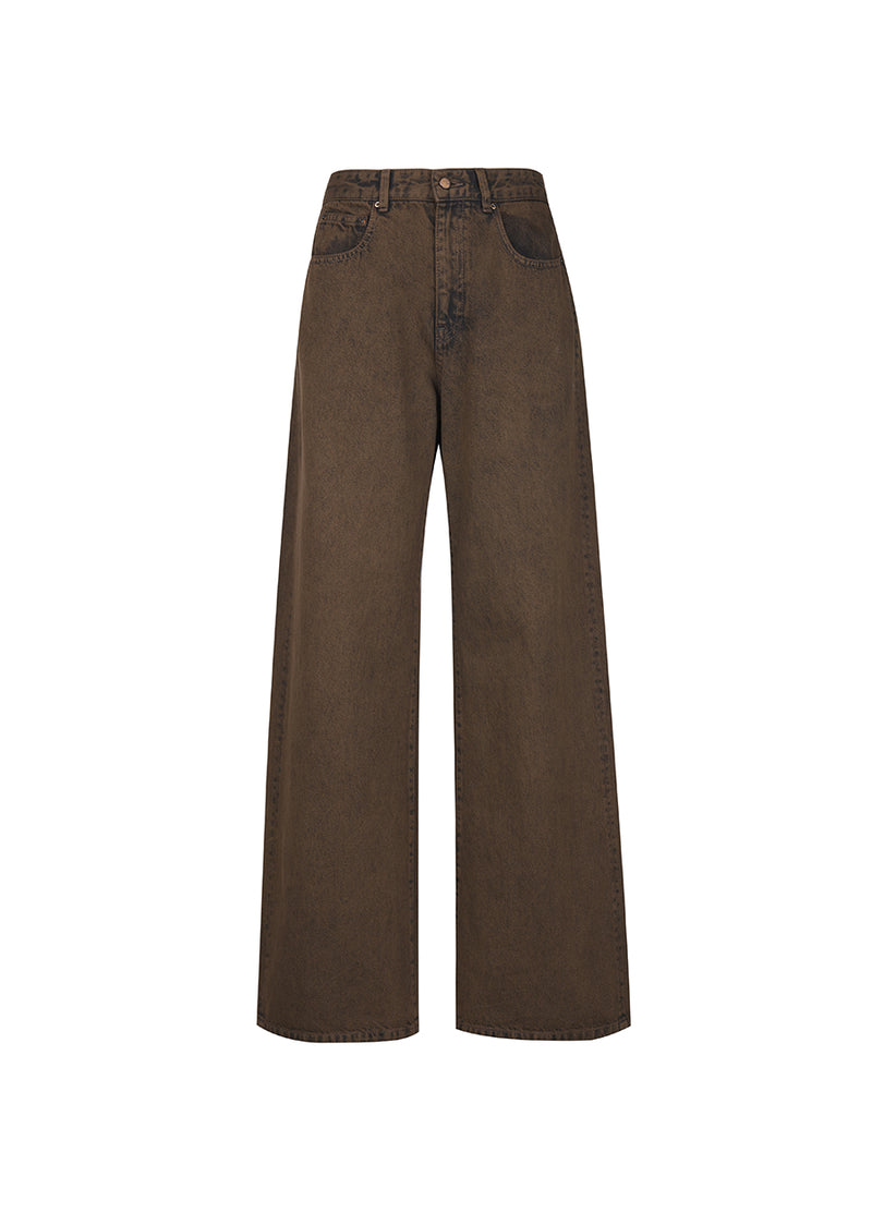 Pants / JNBY Retro Relaxed Washed Jeans Brown