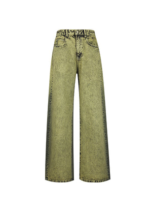 Pants / JNBY Retro Relaxed Washed Jeans Green
