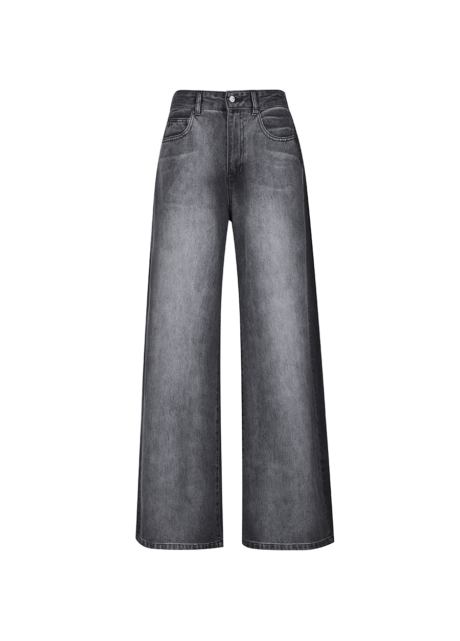 Pants / JNBY Retro Relaxed Washed Jeans Gray