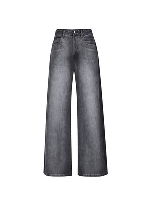 Pants / JNBY Retro Relaxed Washed Jeans Gray