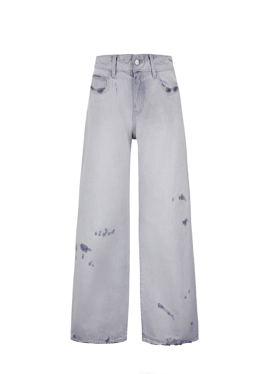 Pants / JNBY Relaxed Cotton Washed Jeans Gray