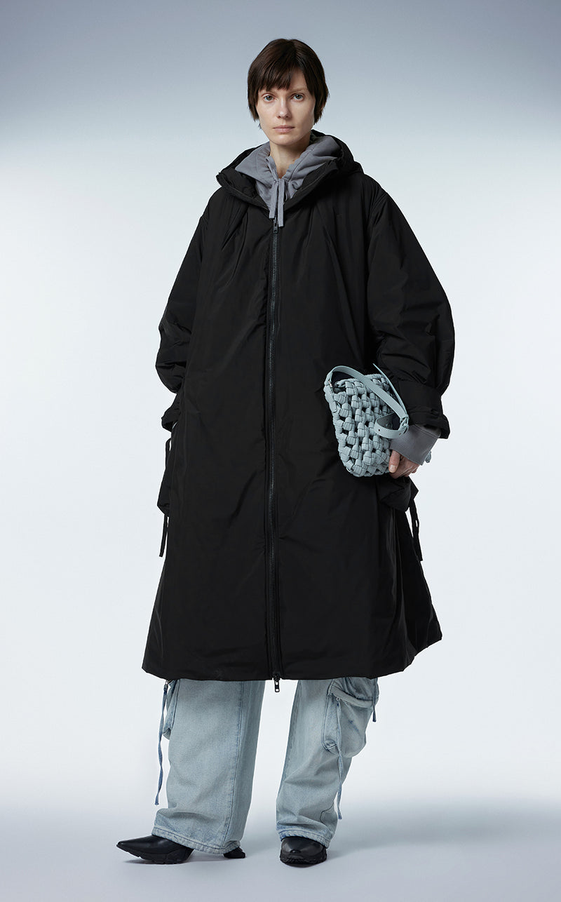 Coat / JNBY Hooded Cargo Down Coat Black