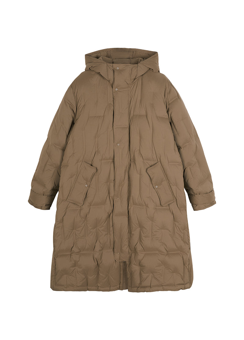 Coat / JNBY Knee-length Asymmetric Hooded Down Coat