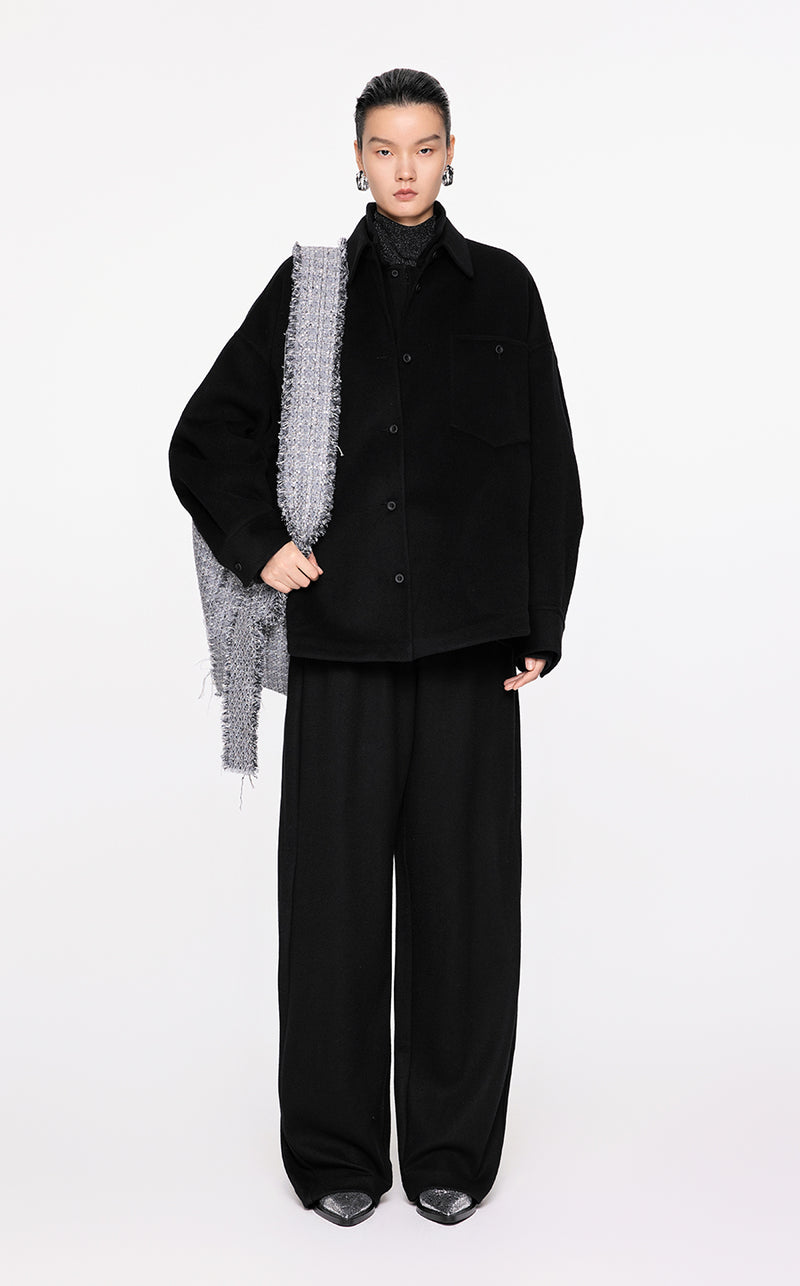 Coat / JNBY Oversized Wool-cashmere Jacket Black