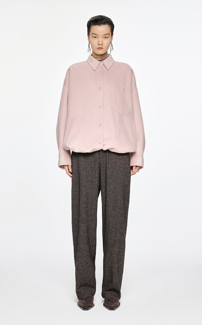 Coat / JNBY Oversized Wool-cashmere Jacket Pink