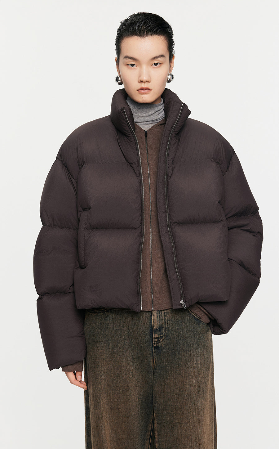 Coat / JNBY O-Shape Cropped Down Coat