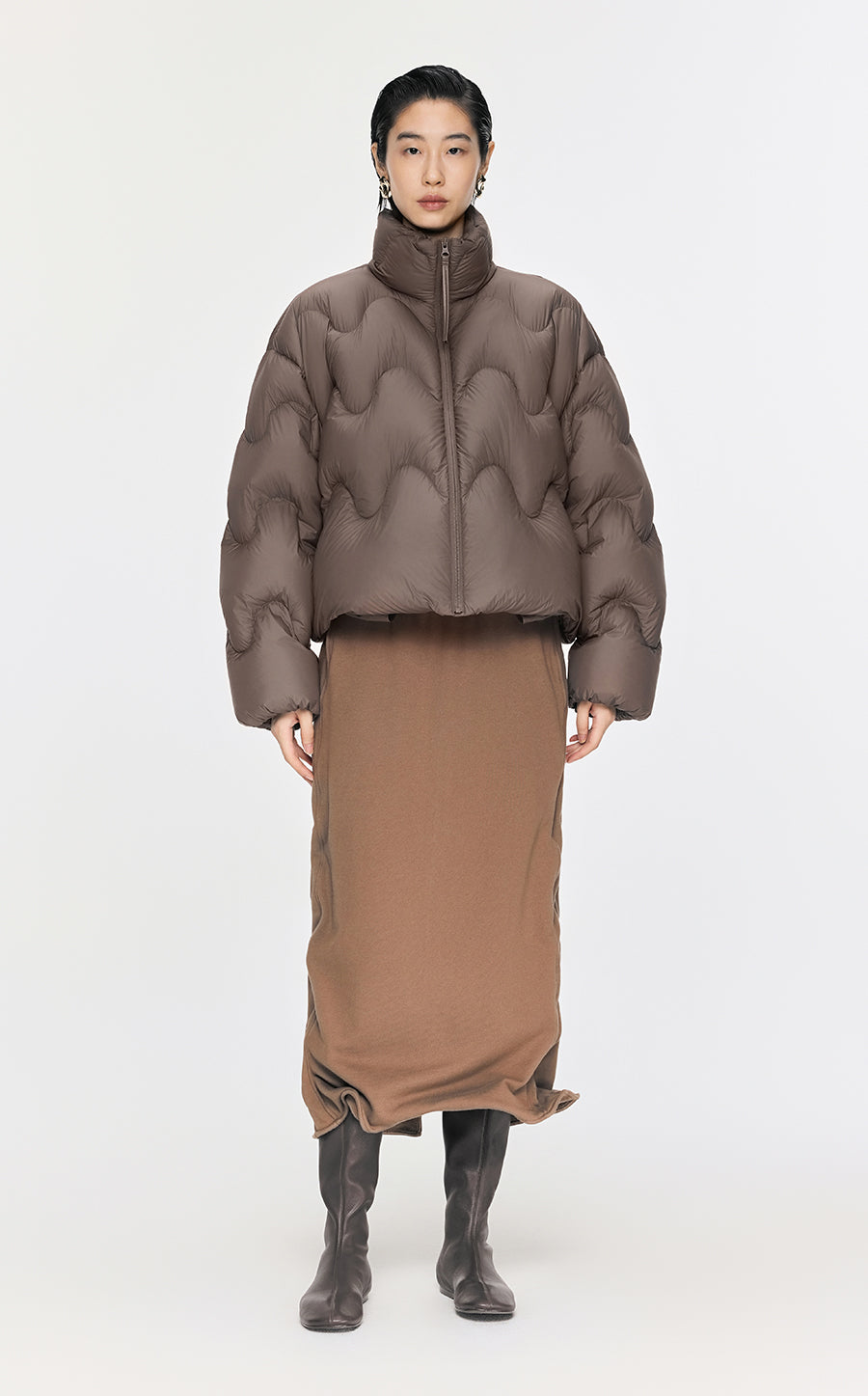 Coat / JNBY Oversize H-Shape Down Coat Brown