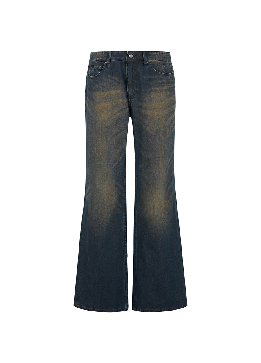 Pants / JNBY Flared Cotton Jeans DrakBlue