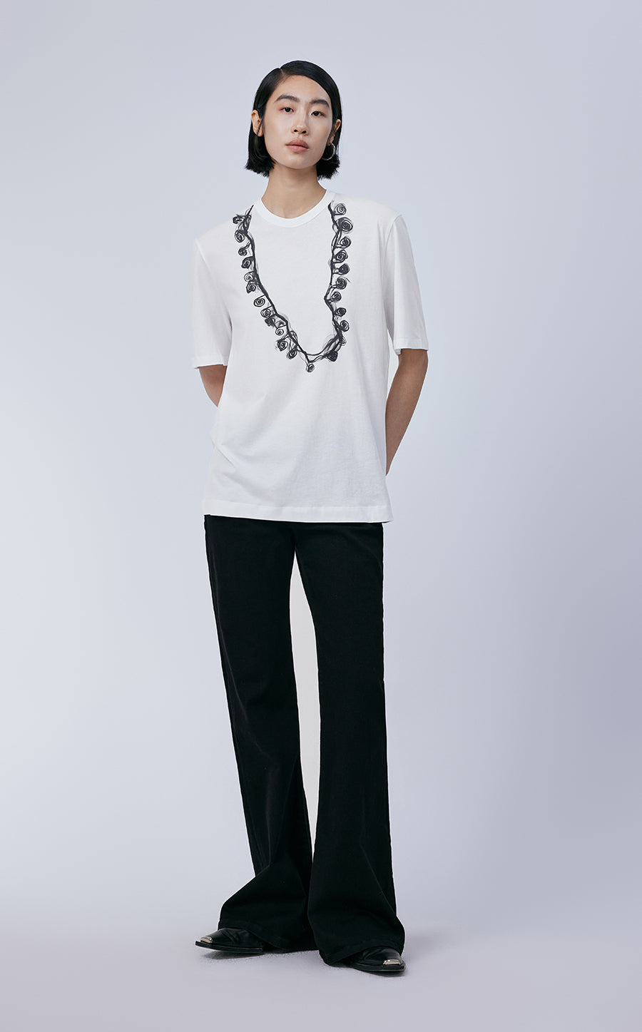 T-shirt / JNBY Miao-inspired Prints Relaxed-fit T-shirt White XL