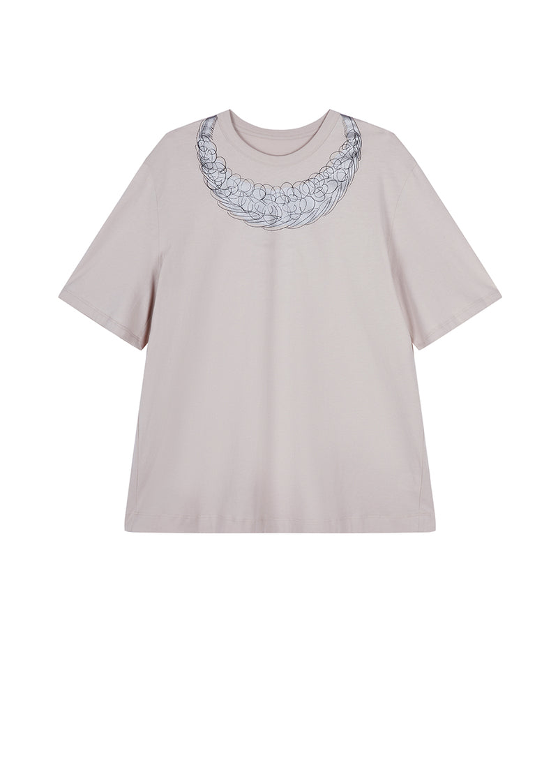 T-shirt / JNBY Relaxed-fit Cotton Printed T-shirt￡¨Spring 24￡?