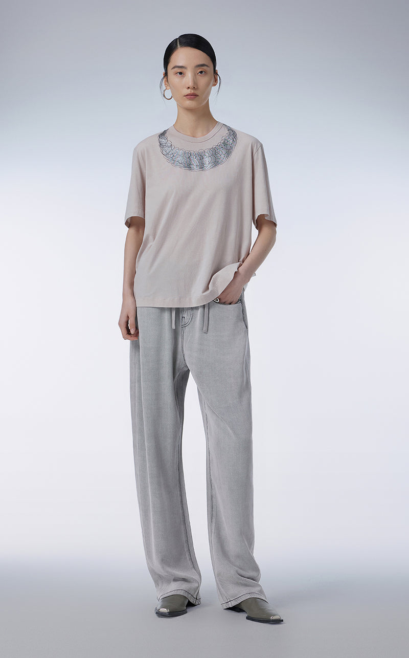 T-shirt / JNBY Relaxed-fit Cotton Printed T-shirt￡¨Spring 24￡?