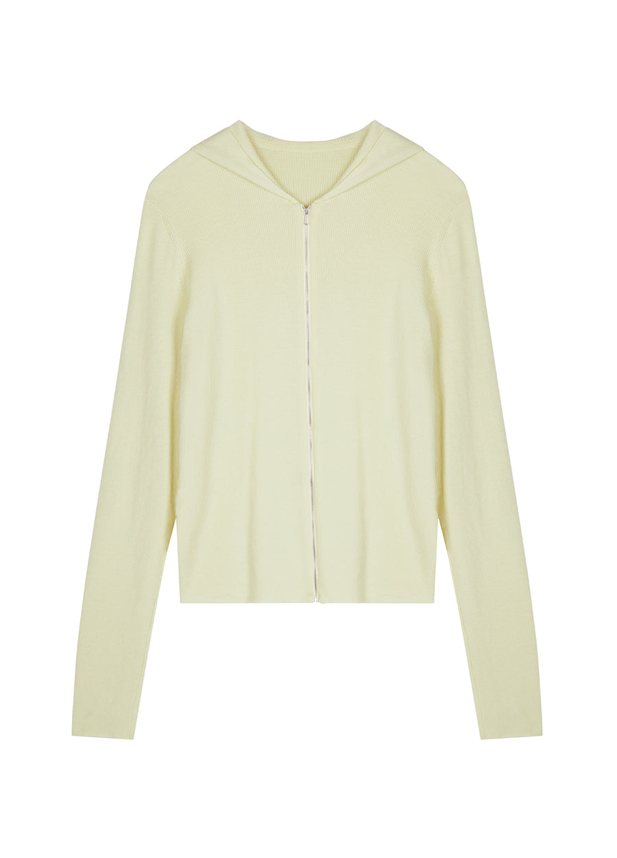 Cardigan / JNBY Wool Knit Hooded Cropped Cardigan￡¨Spring 24￡?