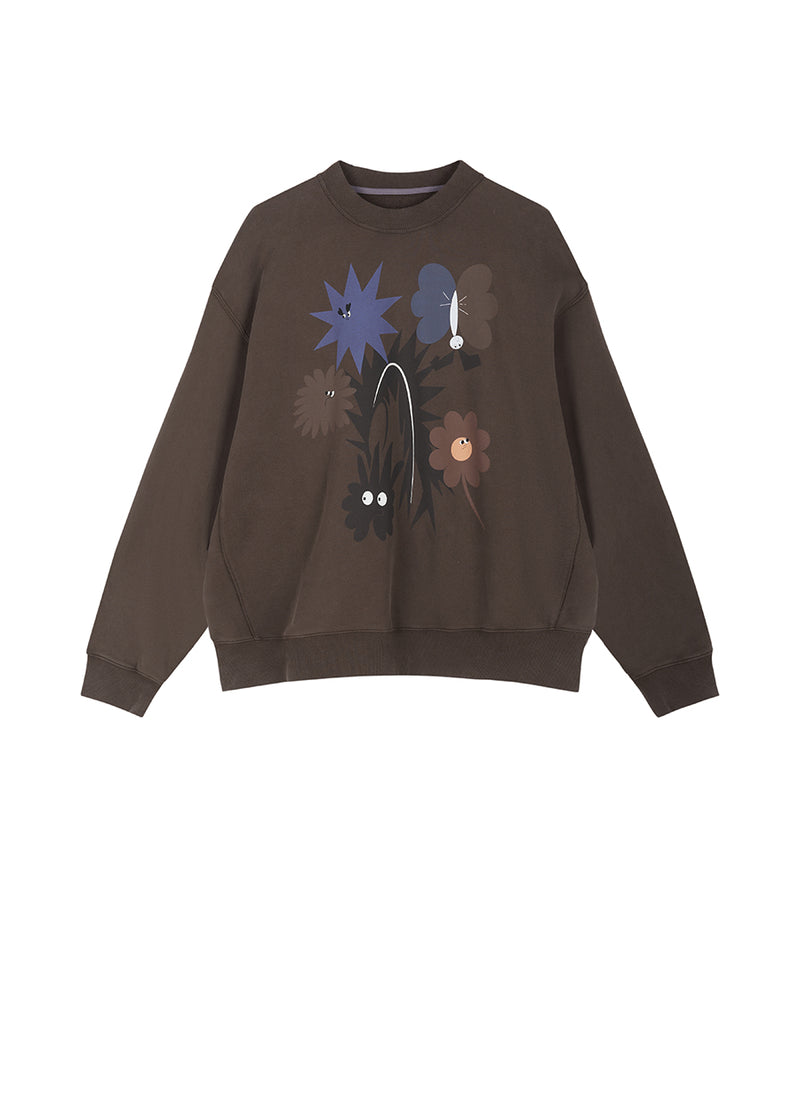 Sweatershirt / JNBY Graphic Pattern Oversized Sweatershirt