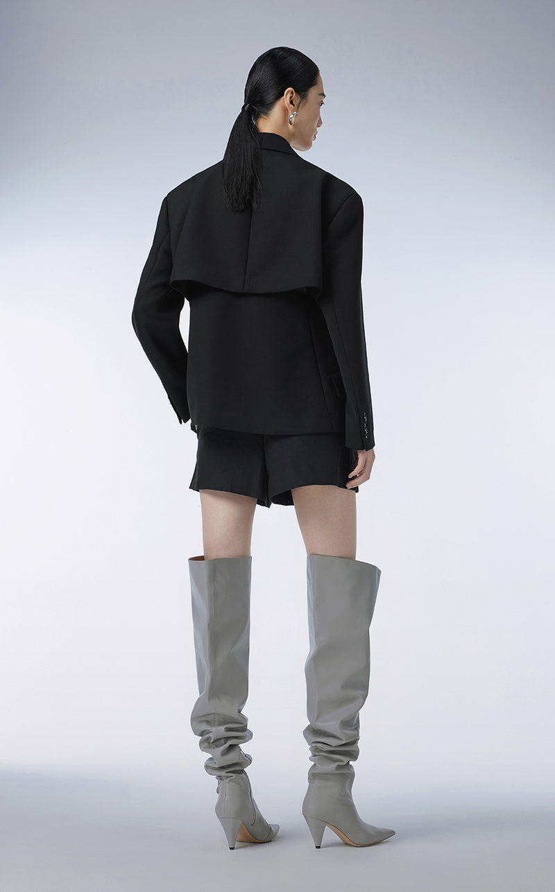Blazer / JNBY Wool Blazer in Pleated-detail￡¨Spring 24￡?
