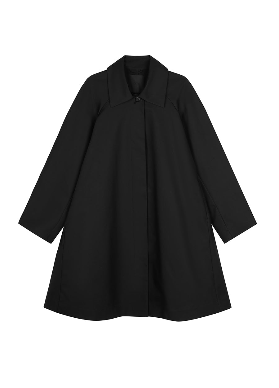 Coat / JNBY A-line Relaxed-fit Trenched Coat Black