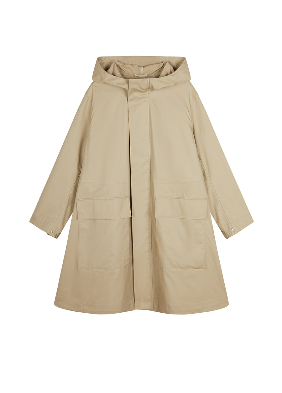 Coat / JNBY Cotton Drawstring Midi Coat￡¨Spring 24￡?