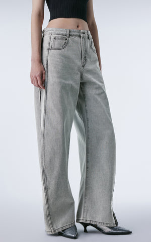 Pants / JNBY Cotton Wide Leg Track pants Gainsboro