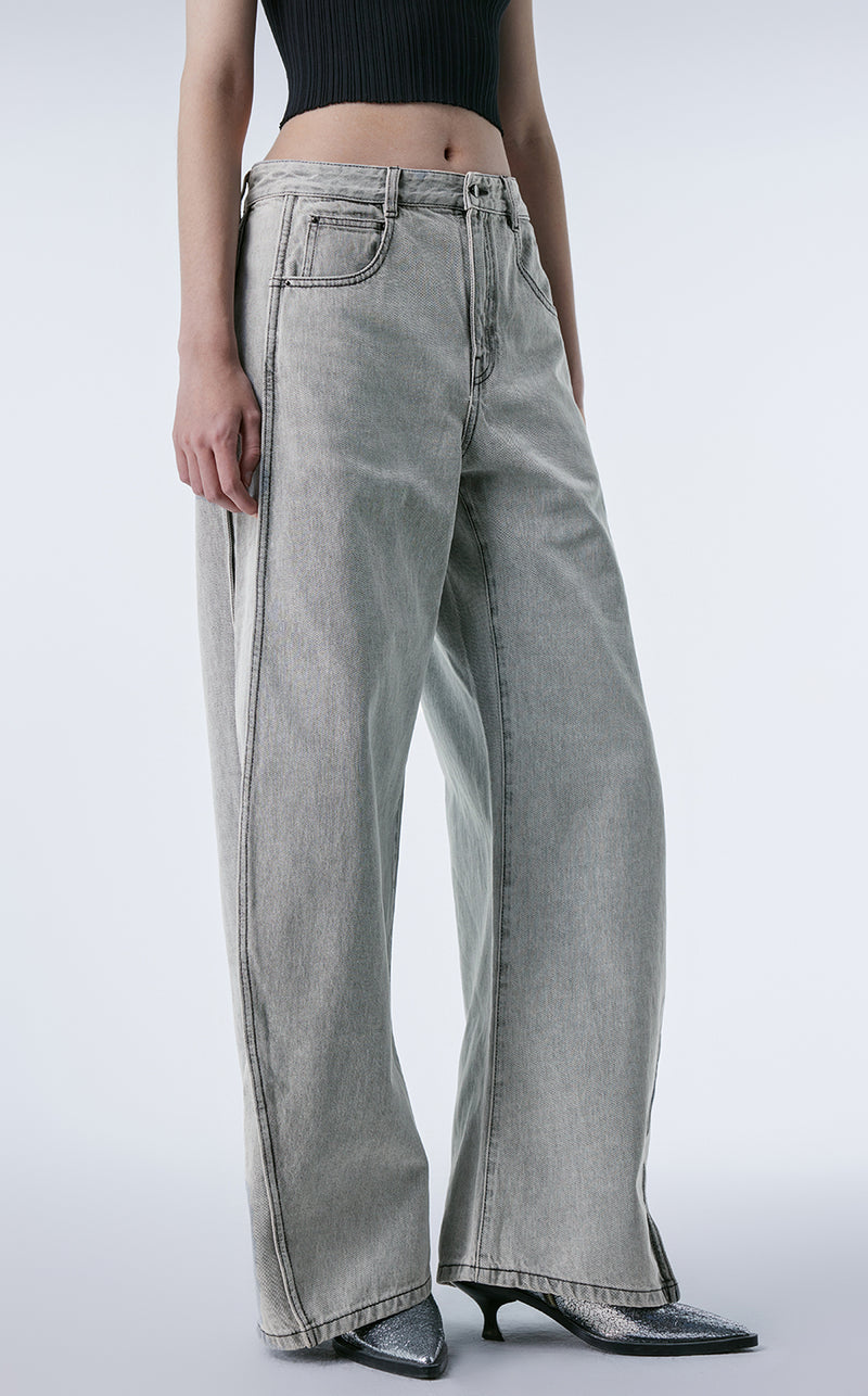 Pants / JNBY Cotton Wide Leg Track pants Gainsboro