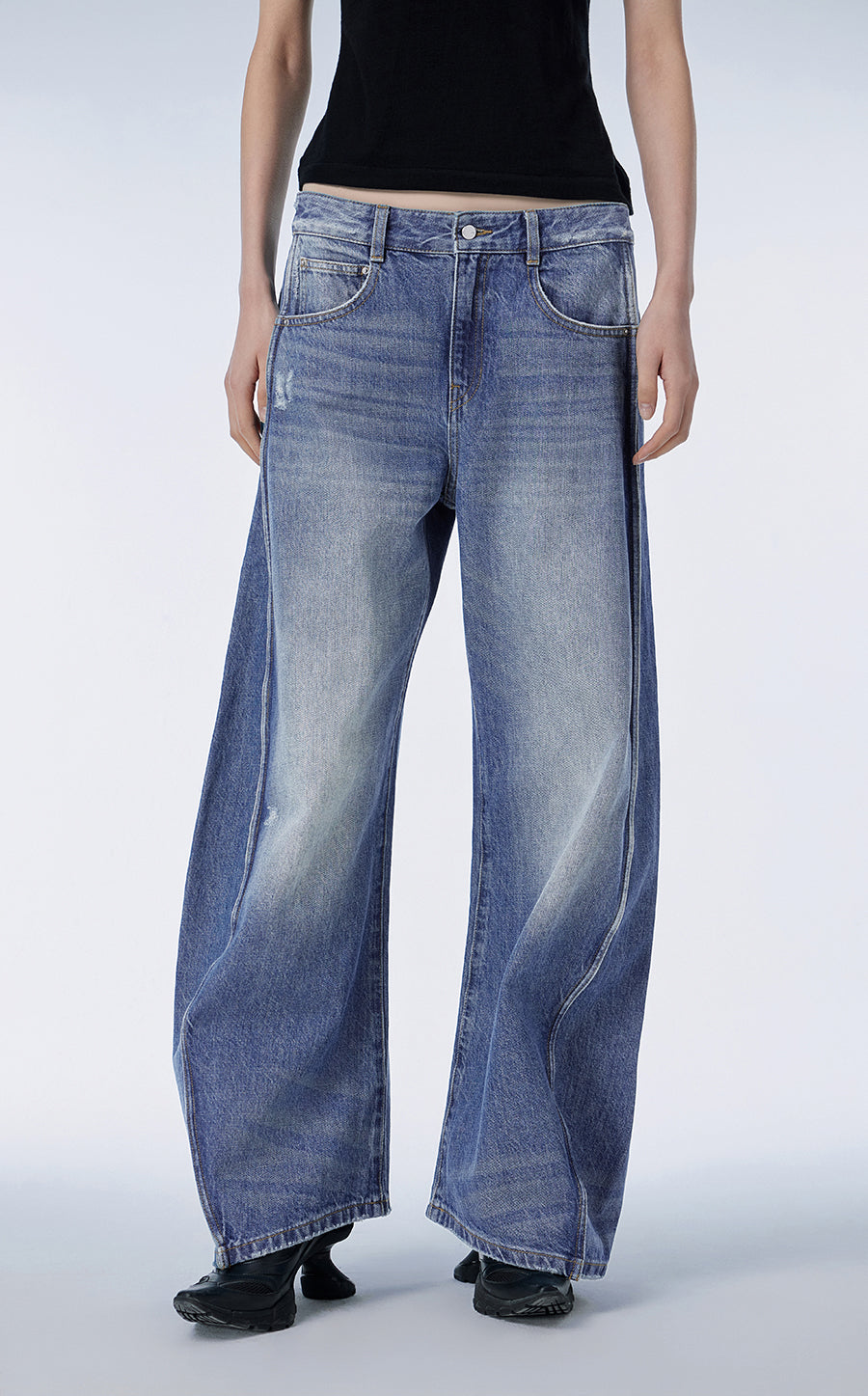 Pants / JNBY Cotton Wide Leg Track pants DarkBlue