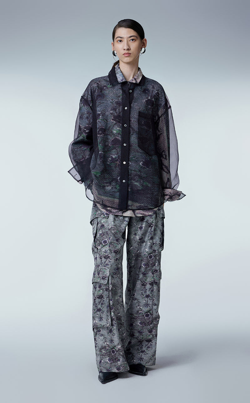 Shirt / JNBY Oversized See-through Shirt Black