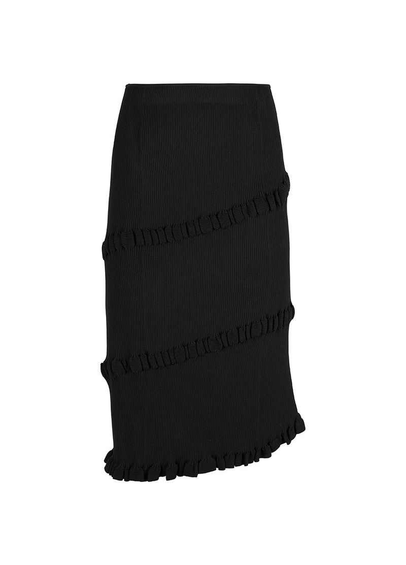 Skirt / JNBY Asymmetric Calf-length Skirt Black