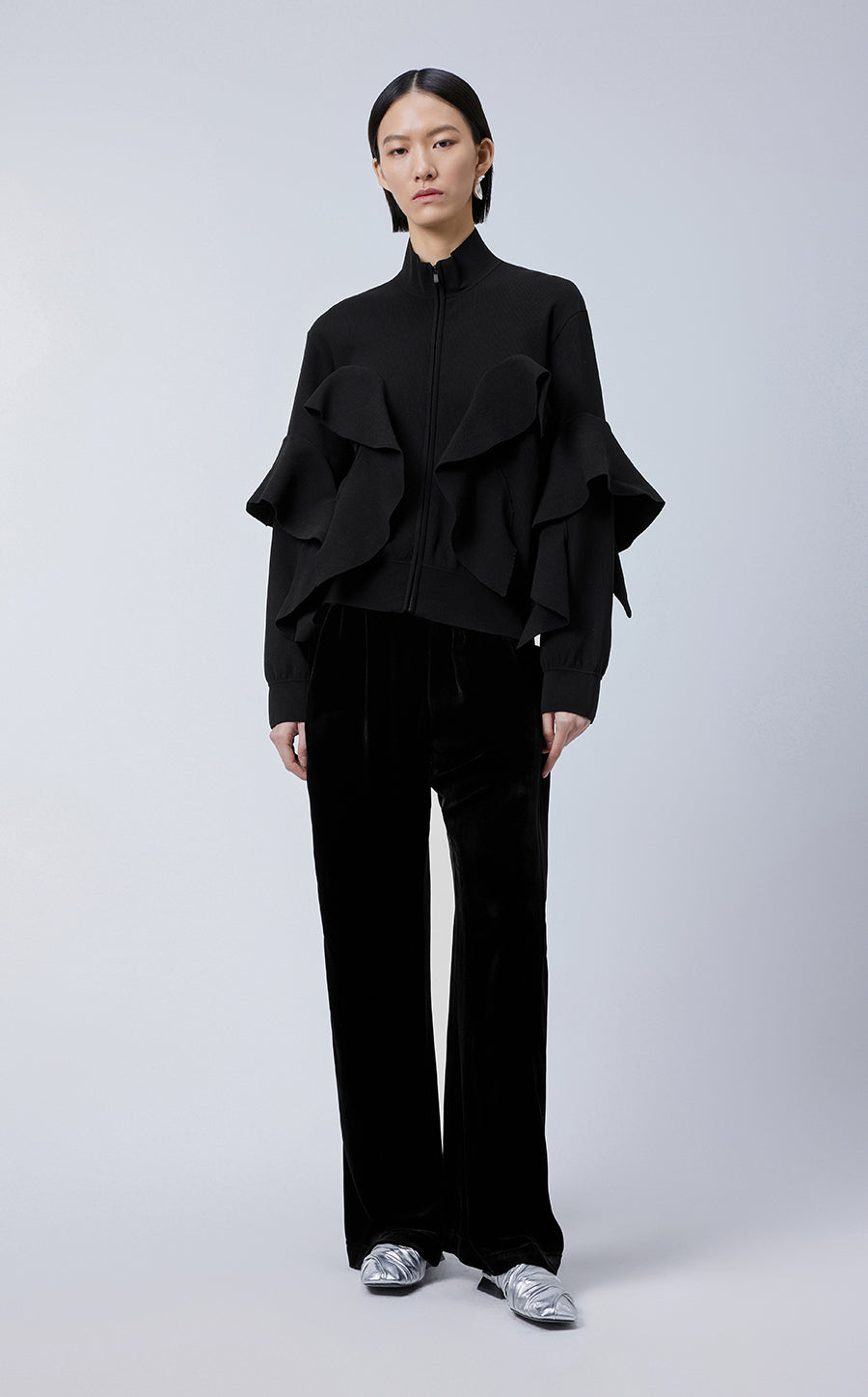 Pants / JNBY Viscose-silk Extra-long Pants Black