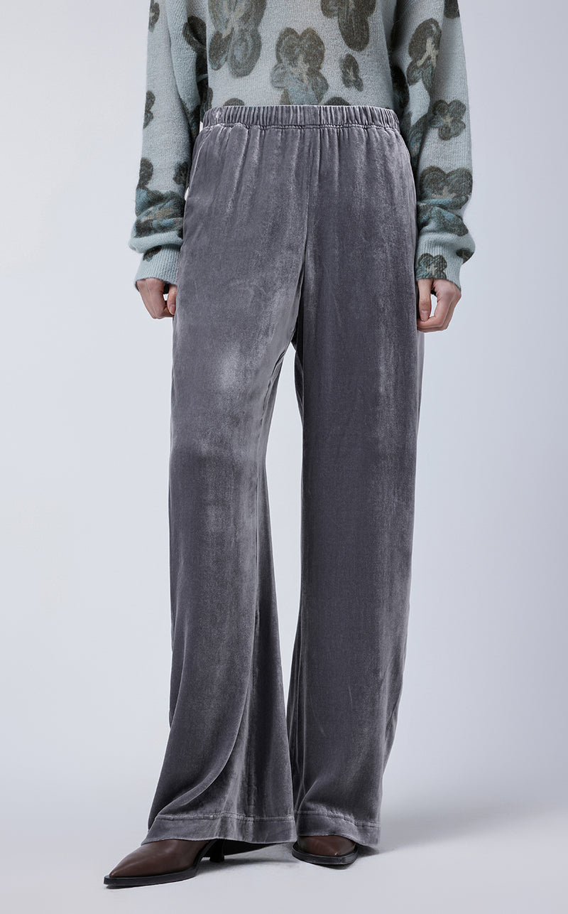 Pants / JNBY Viscose-silk Extra-long Pants Grey